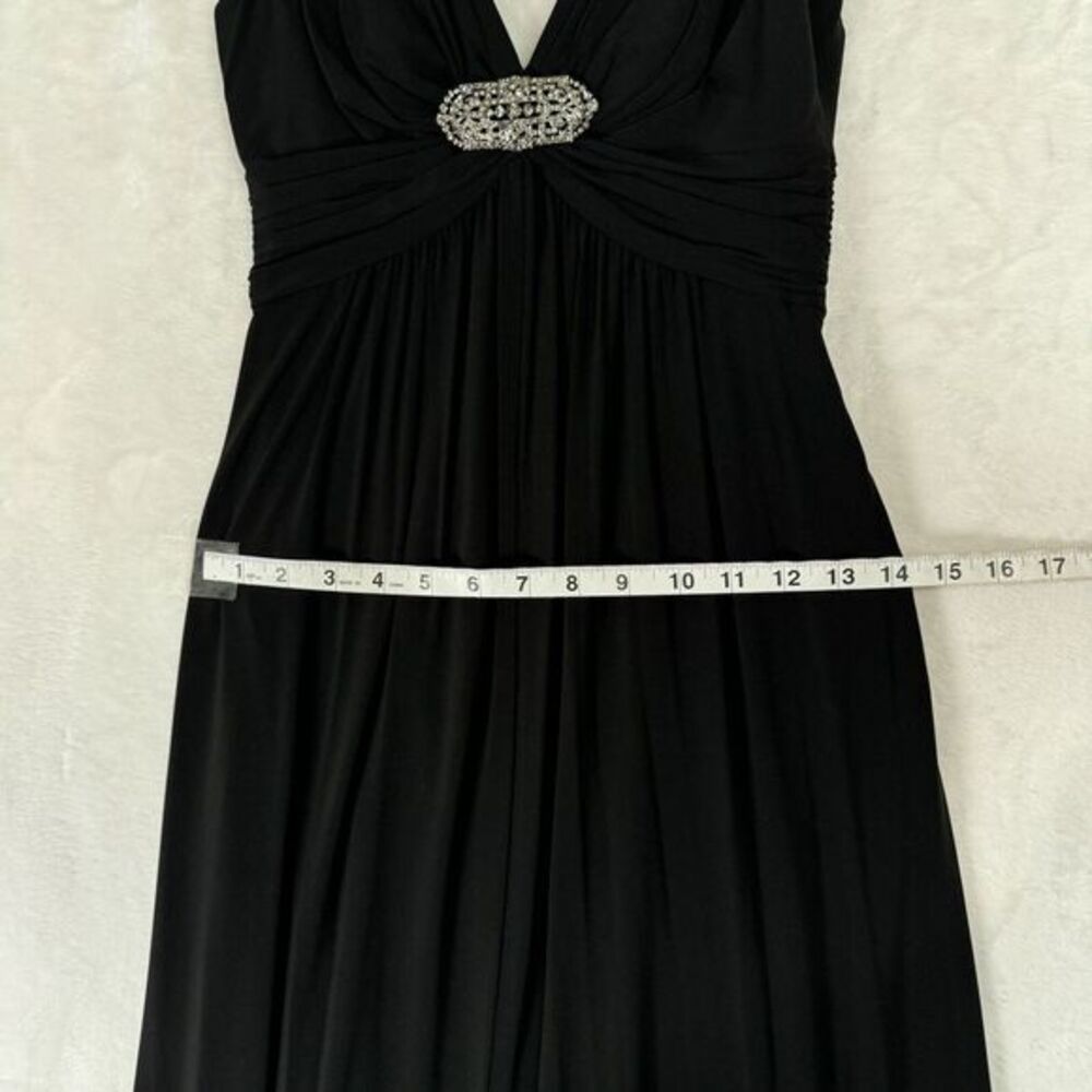 BCBGMAXAZRIA Black Ruched Maxi Dress Gown XS Jersey Ruched Formal Black Tie LBD - Picture 14 of 14